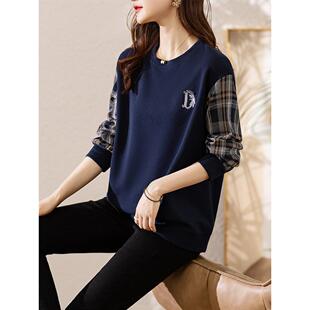 MONLOUVE大码女士时尚洋气山东即墨卫衣春秋2025新款爆款胖mm宽松