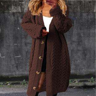 color twist sweater long Knitted size loose solid large