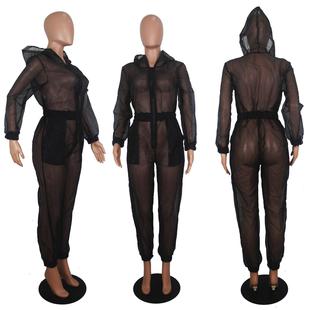 sexy long club casual overalls loose women night romper