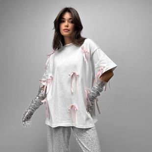 Drape Tops Short for Sleeves Women Lazy Versatile Loose