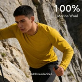 odrthreads100%美丽诺羊毛长袖 运动徒步越野速干衣打底美利奴羊毛