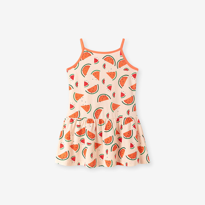 外贸童装女童夏款女孩洋气吊带西瓜印花度假风中长款背心裙连衣裙,童装/婴儿装/亲子装,连衣裙,淘宝优惠券,粉丝福利购,淘宝优惠卷