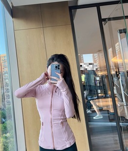 直邮现货lulu经典款define金拉链系列立领外套女修身显瘦正品保证