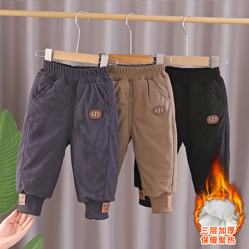 儿童棉裤冬季男童女童裤子棉裤男童三层加厚棉裤宝宝裤子加绒长裤,童装/婴儿装/亲子装,裤子,淘宝优惠券,粉丝福利购,淘宝优惠卷