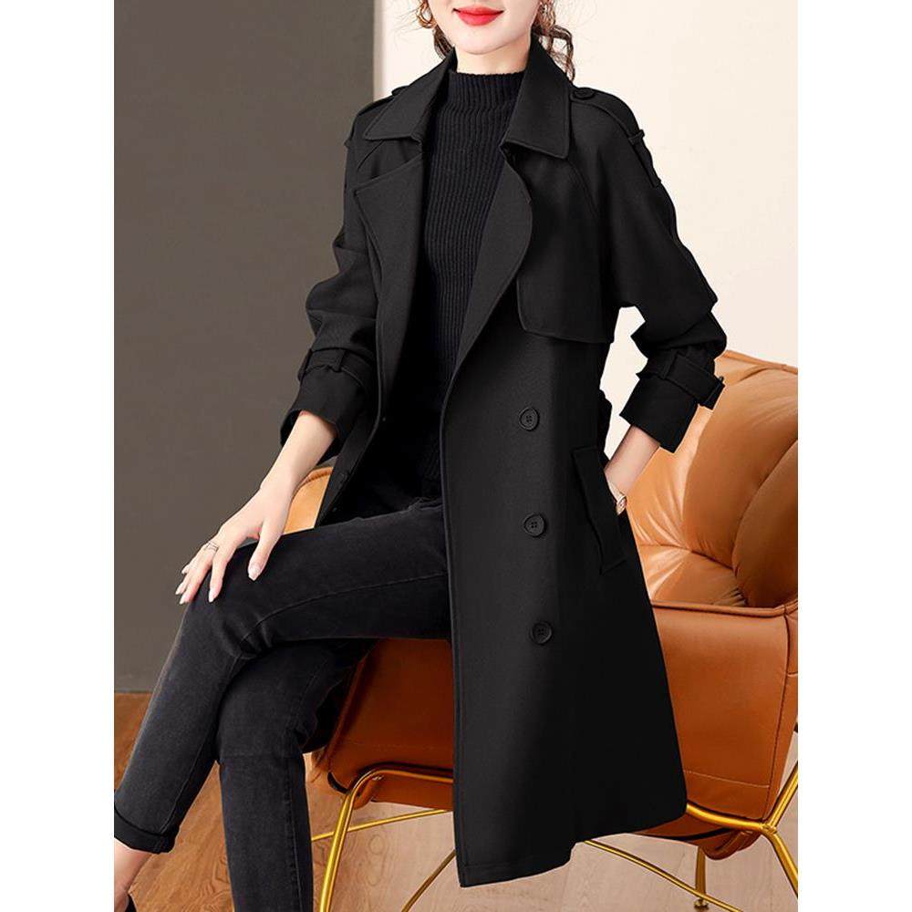 MONLOUVE妈妈风衣外套女款2025新款开秋季女士气质高级感中长款春