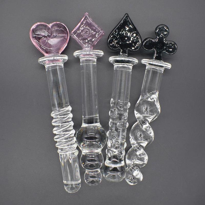 Glass-made femalemasturbation toy fake phallus adult product