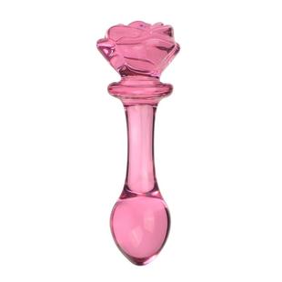 保密发货玫瑰花玻璃臀部塞小号解压兴趣玩具玻璃玫瑰花腰部按摩大