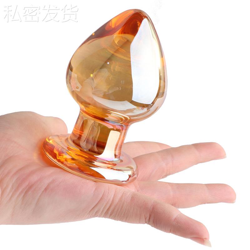 保密水晶按摩器尖头扩菊部器局部拉条菊部门塞男女用外出自律器放