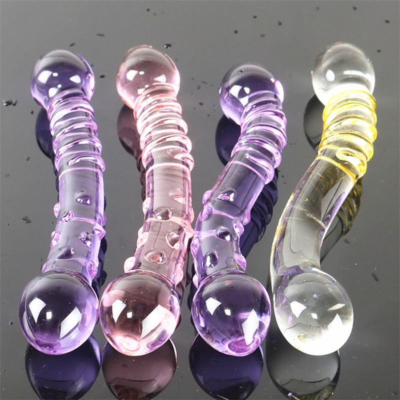 Glass-made femalemasturbation toy fake phallus adult product