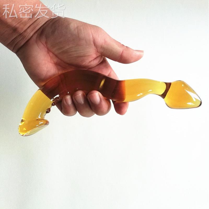 保密玻璃水晶榜榜榜 女用女用器具兴奋局部菊部门塞女用榜按摩器