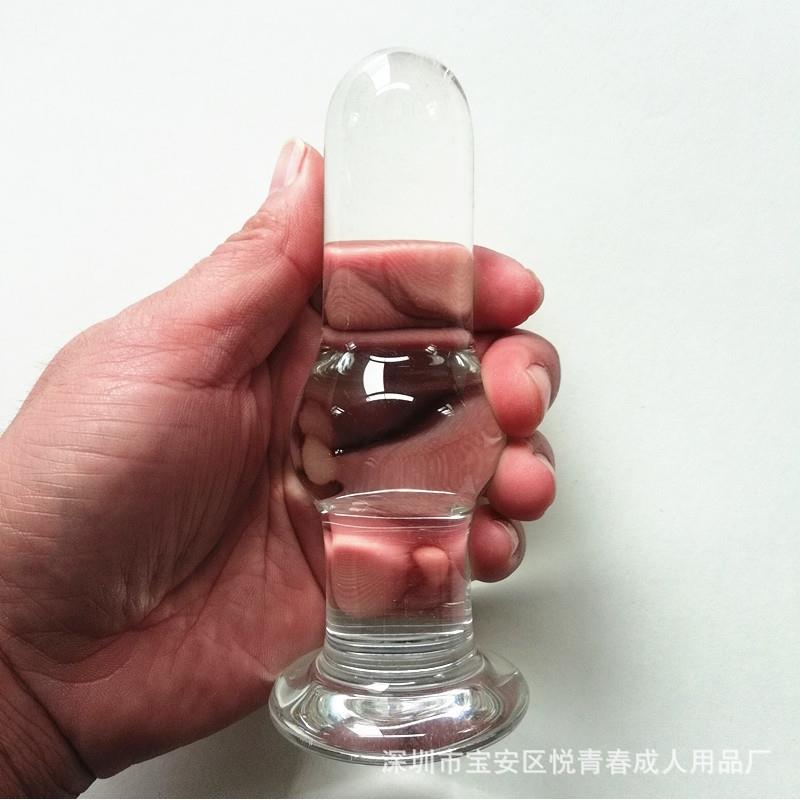 Glass-made femalemasturbation toy fake phallus adult product
