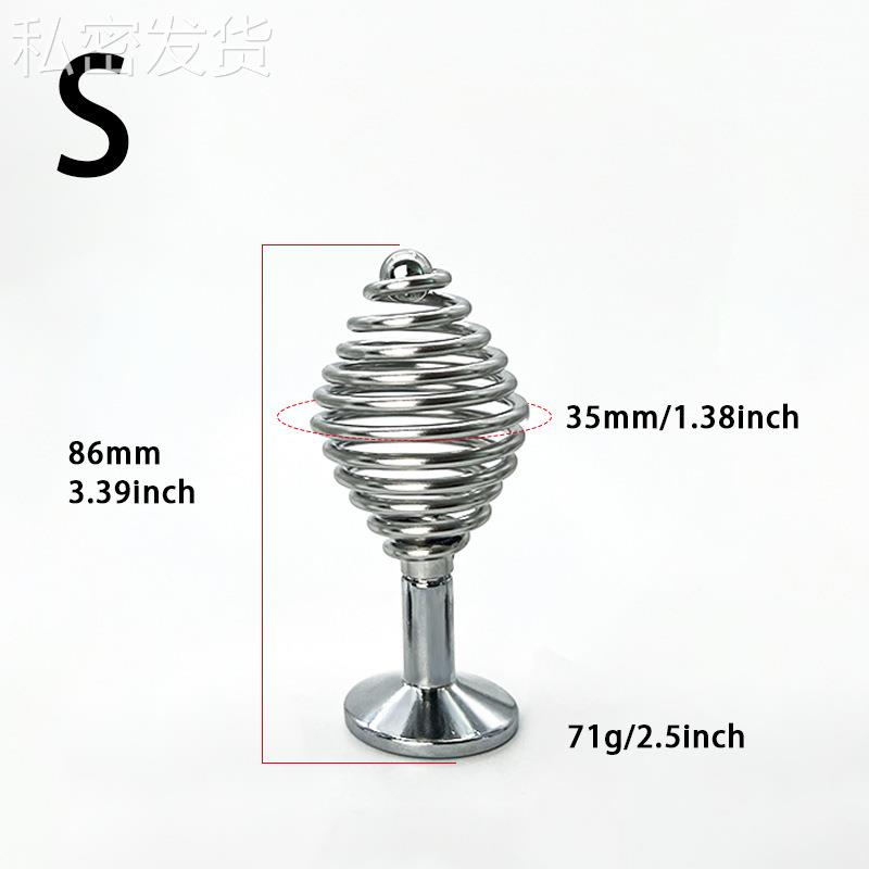 保密螺纹弹力按摩器不锈钢镂空局部菊部门塞男女自律扩菊部外贸按