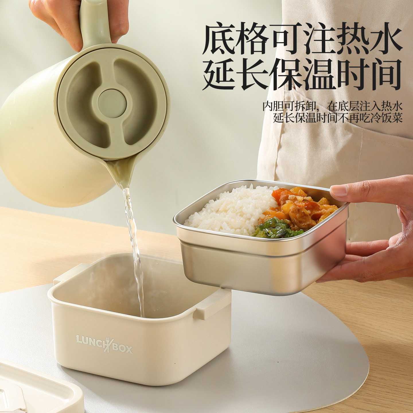 正316不锈钢饭盒保温多层