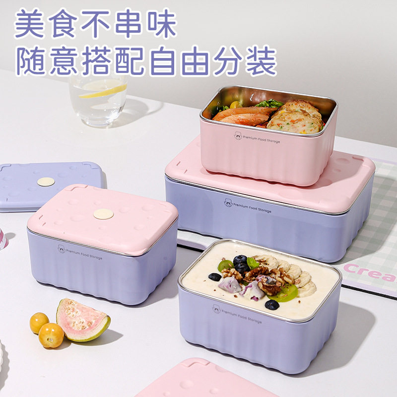 304不锈钢泡泡饭盒上班族