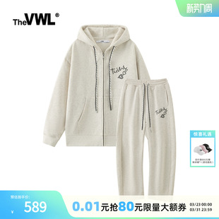 套装 卫衣植绒宽松运动弯刀卫裤 VWL秋冬新款 男女款 郑业成同款