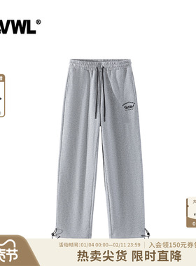 VWL抽绳卫裤束脚阔腿春季新款卫裤长裤宽松休闲运动裤男女款