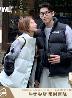 VWL羽绒马甲秋冬男女同款90%白鸭绒加厚宽松羽绒服外套上衣