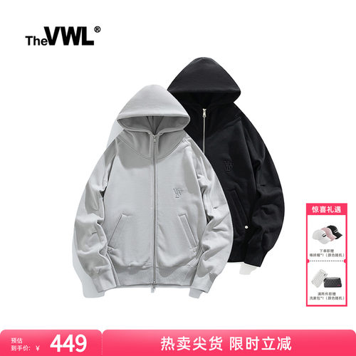 VWL立体logo刺绣拉链外套卫衣