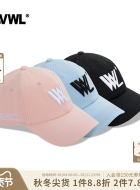 【陈妍希同款】VWL刺绣LOGO可调节棒球帽男女软顶鸭舌防晒遮阳帽