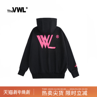 男女休闲情侣装 LOGO连帽卫衣25秋新款 VWL印花 上衣 宋亚轩同款