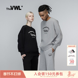 【马嘉祺同款】VWL休闲卫衣抽绳束脚阔腿卫裤宽松刺绣男女套装