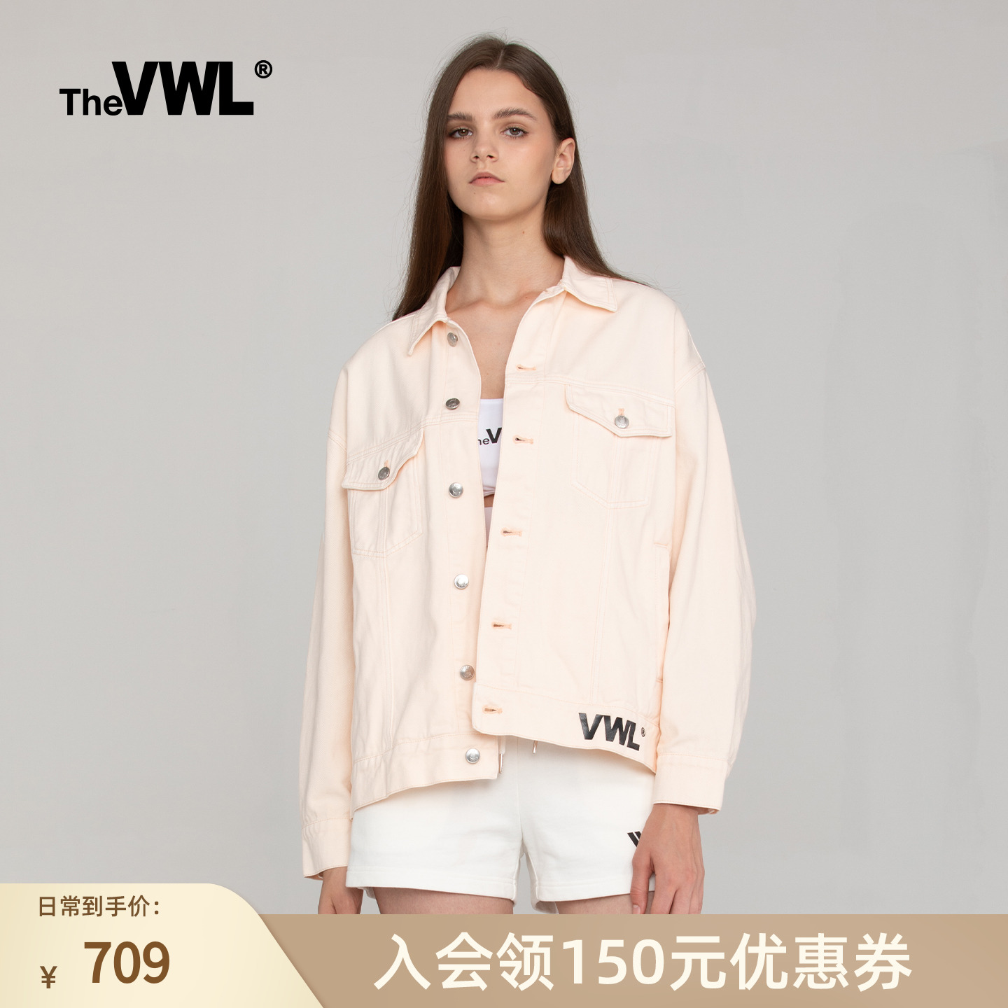 张真源同款VWL美式牛仔外套宽松