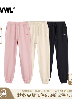 VWL美式束脚运动卫裤春季男女同款宽松潮牌亲子情侣