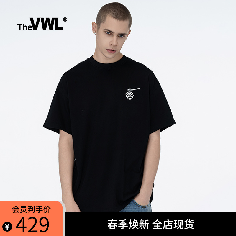 vwl短袖休闲通勤薄款刺绣印花