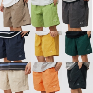 日系休闲百搭宽松男女糖果色沙滩刺绣短裤 NESSTTU 26SS春夏新品