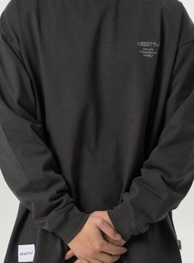 NESSTTU 25SS春夏新品日系休闲复古百搭宽松刺绣纯棉打底长袖T恤