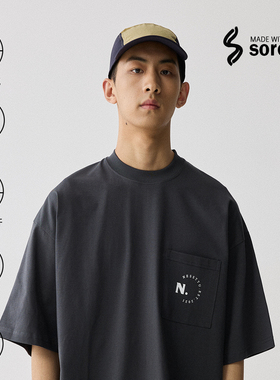 NESSTTU 新品日系休闲宽松百搭索罗娜凉感印花打底SORONA短袖T恤