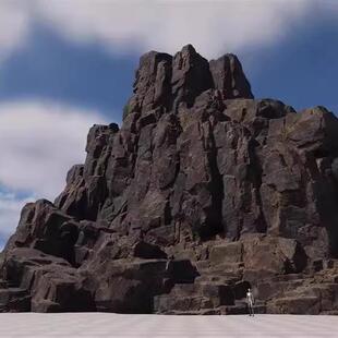 UE5影视写实山体巨石头岩石模型Realistic_Rock_Pack 5.2-5.3