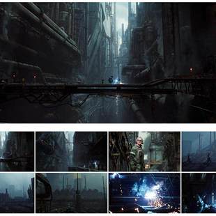 obj Jama fbx Industrial工业工厂科幻3d建筑模型资产Blender