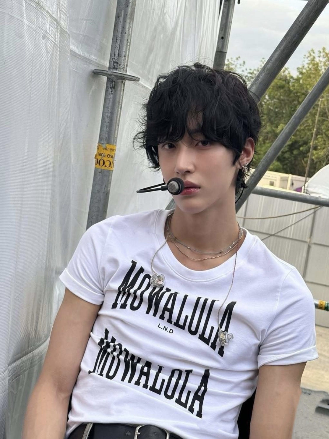 thumbnail for Mowalola White Double Sweat T-shirt slim fit opium yvl style visual kei unisex