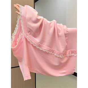 MONLOUVE品牌女装折扣店撤柜秋冬季V领蕾丝短袖t恤打底衫针织上衣