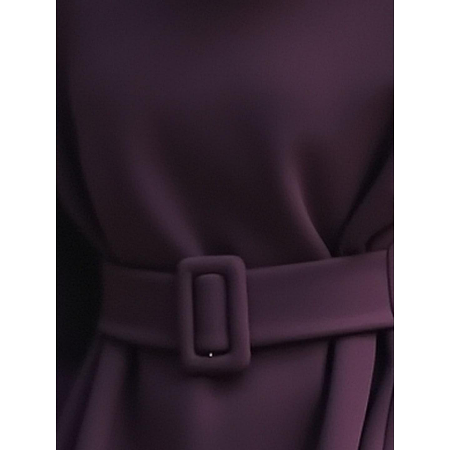 MONLOUVE折扣早秋氛围感紫色上衣女流行穿搭轻熟高级感收腰打底衫