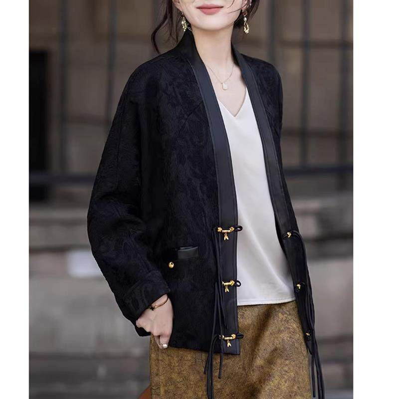 MONLOUVE休闲国风爆款短外套女士装春秋冬季2025年新款小个子风衣