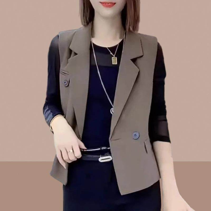 MONLOUVE西装马甲外套女春秋冬季2025年新款洋气外穿时尚时髦欧货