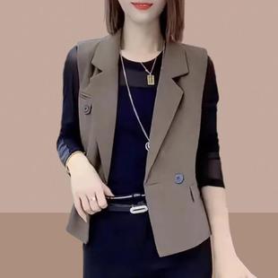 MONLOUVE西装马甲外套女春秋冬季2025年新款洋气外穿时尚时髦欧货