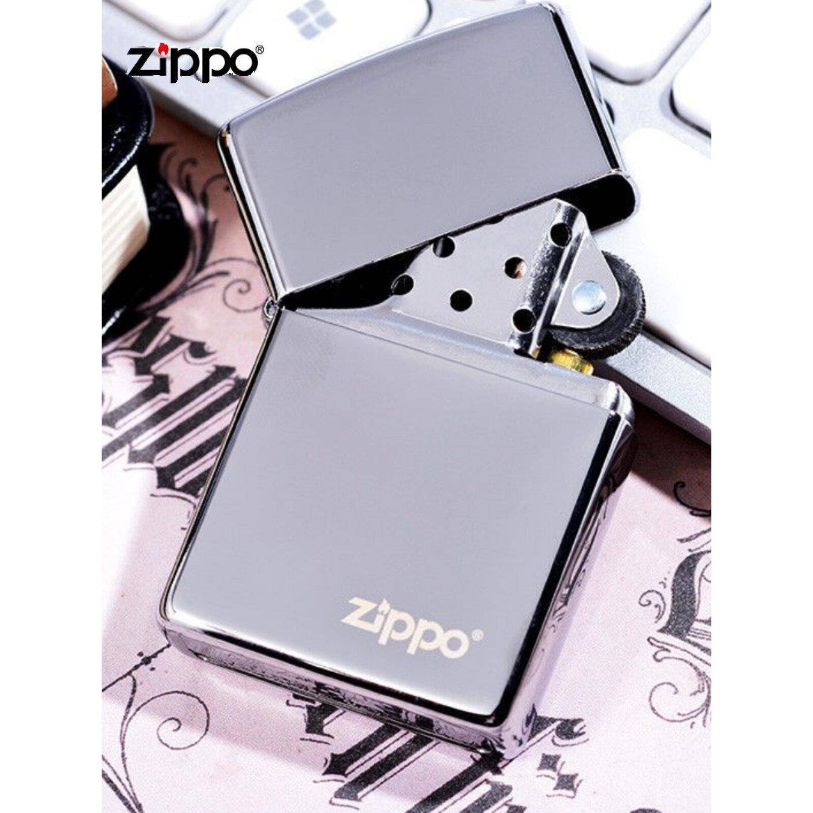 zippo打火机煤油白冰送礼物品防风男款雕刻ZIPPO男友礼物定制刻字
