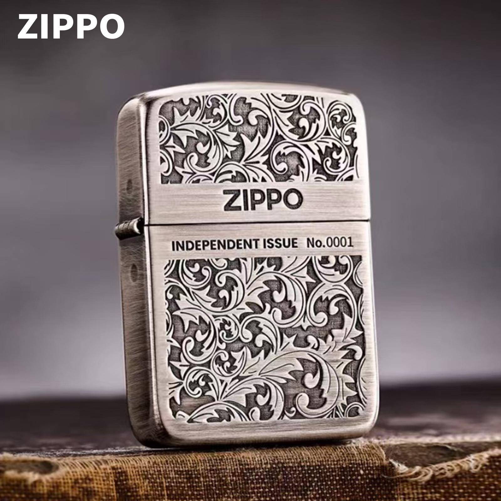 Zippo芝宝正品打火机1941古银幸运唐草个性礼物煤油砂轮送礼批