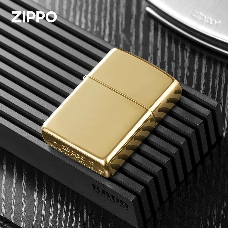 Zippo打火机芝宝正品黄铜盔甲169镜面光板国潮送男朋友礼物zppo