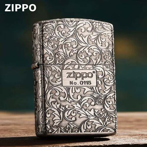Zippo芝宝正品打火机古银唐草个性礼物煤油砂轮送礼
