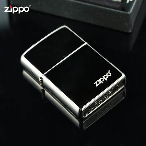 zippo打火机150ZL黑冰标志刻字正版美国zppo原装正品男士七夕节