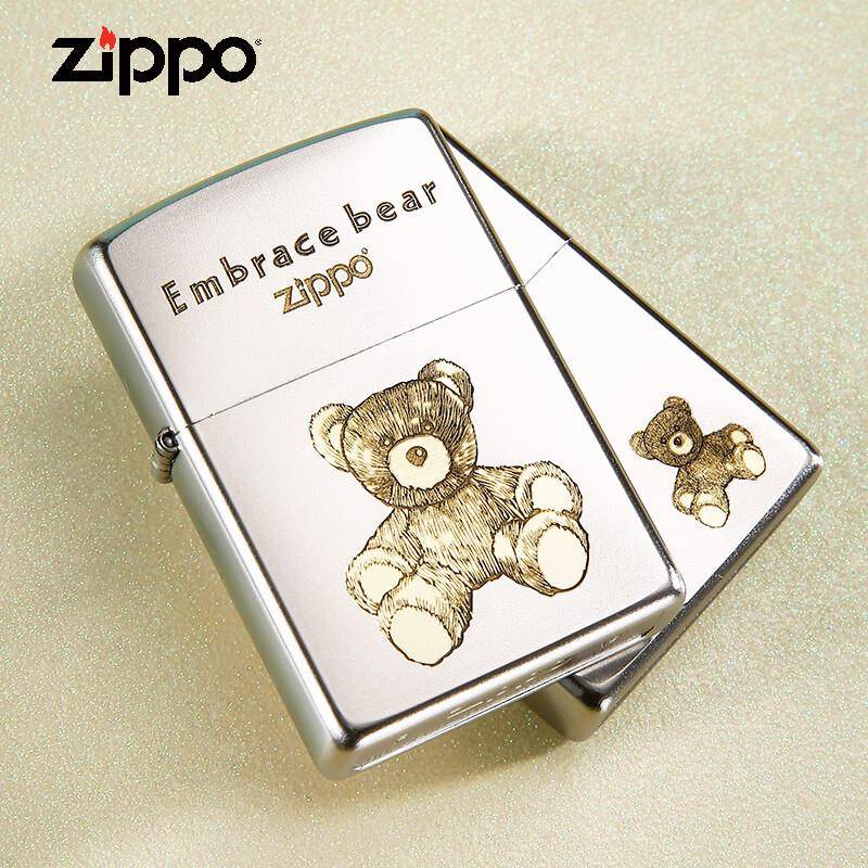 Zippo打火机之宝正品小熊磨砂深雕zppozippo正版打火机