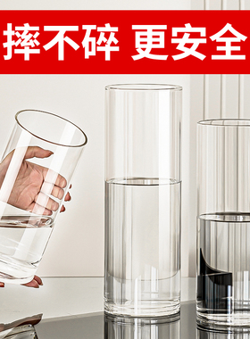 亚克力玻璃花瓶摆件客厅插花醒花桶水养富贵竹透明水培器皿防摔大