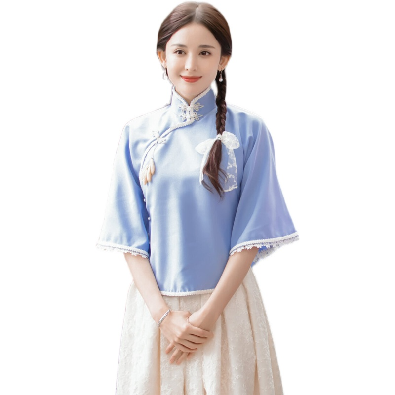 青年装民国女古装五四学生装大家闺秀女装复古文艺两件套装演出服