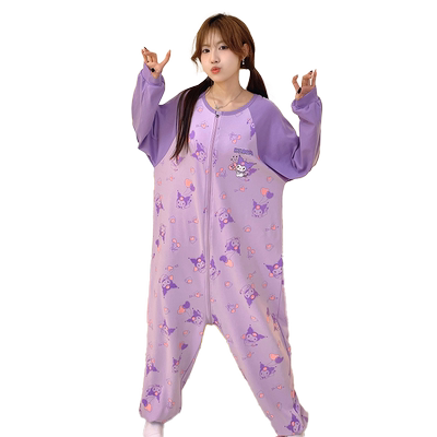 纯棉连体睡衣女春秋长袖甜美少女