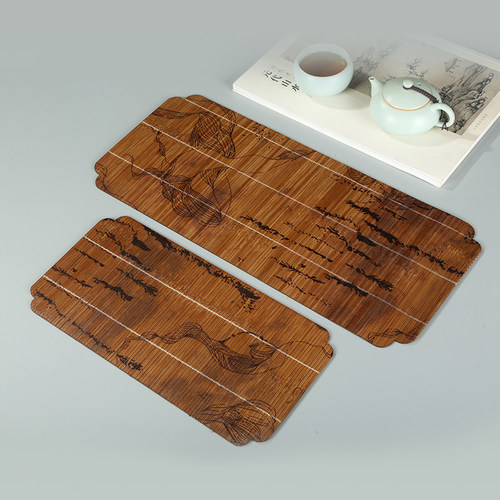 竹编竹丝茶席垫子杯垫茶垫防水垫