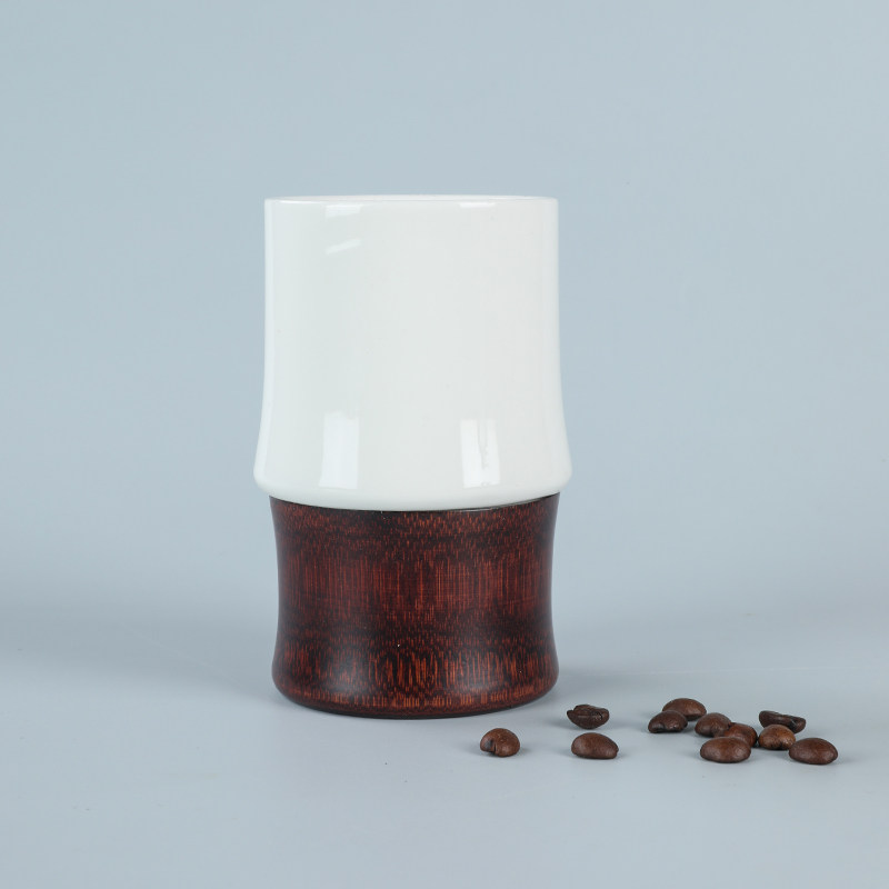 陶瓷竹节杯手工竹杯竹制茶杯水杯咖啡杯饮料杯创意竹筒泡茶马克杯